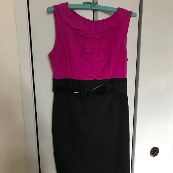 AB Studio Ladies Pink And Black Dress Size 10 - Picture 1 of 2